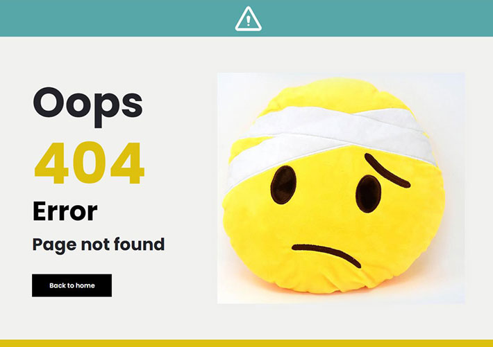 简洁的网页出错404页面模板源码下载