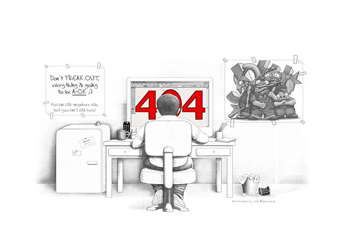 创意设计师程序员404错误页面源码模板下载