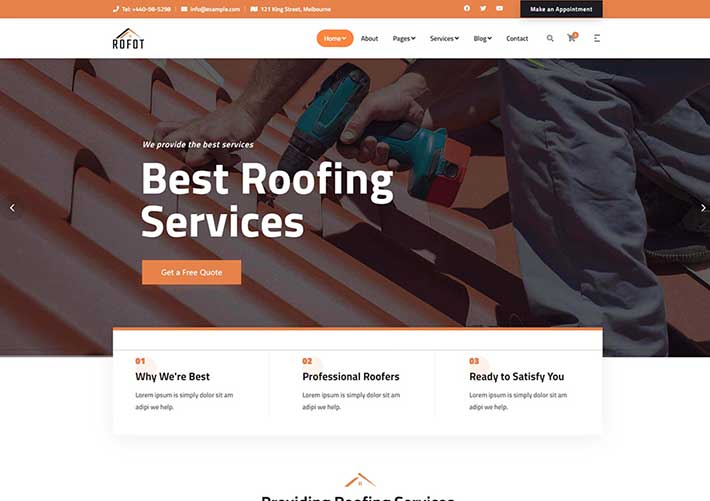 房屋建筑装修服务公司网站HTML模板