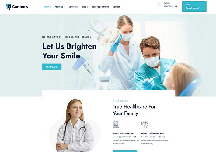 牙科口腔诊所医院网站网页源码模板
