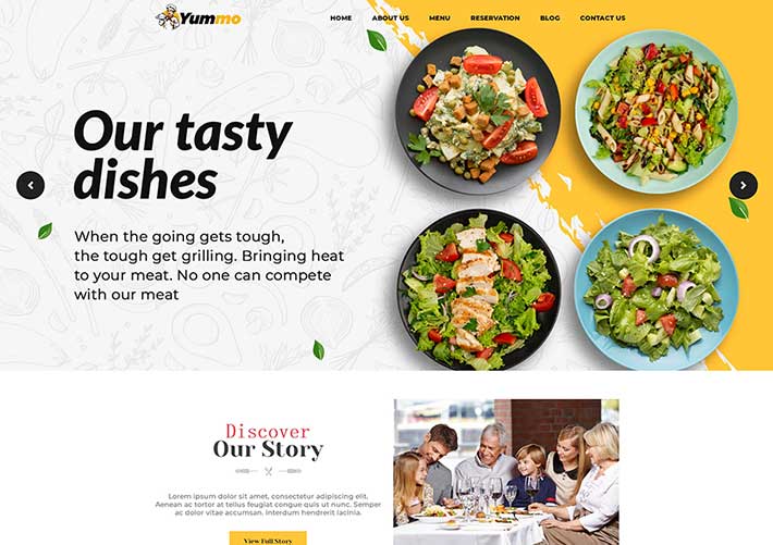 餐饮健康养生美食网站HTML5源码模板