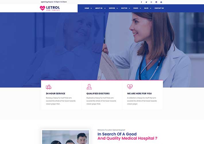响应式健康医疗行业网站HTML模板