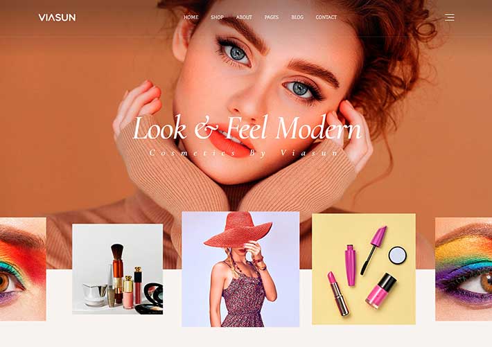 创意品牌化妆品商店官网html网页模板