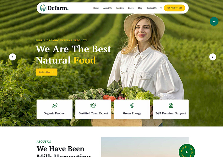 Bootstrap农业养殖农产品销售HTML5网页模板