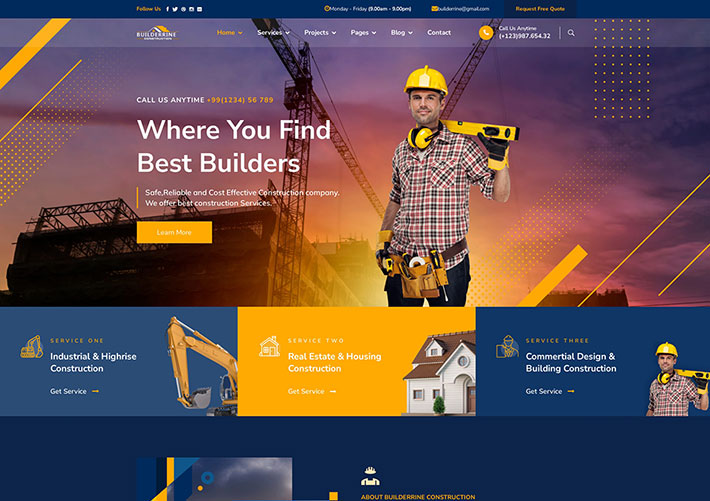 bootstrap5建筑工程施工企业网站html网页模板