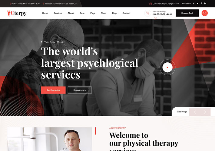 心理健康咨询治疗医院医疗企业网站网页HTML源码模板