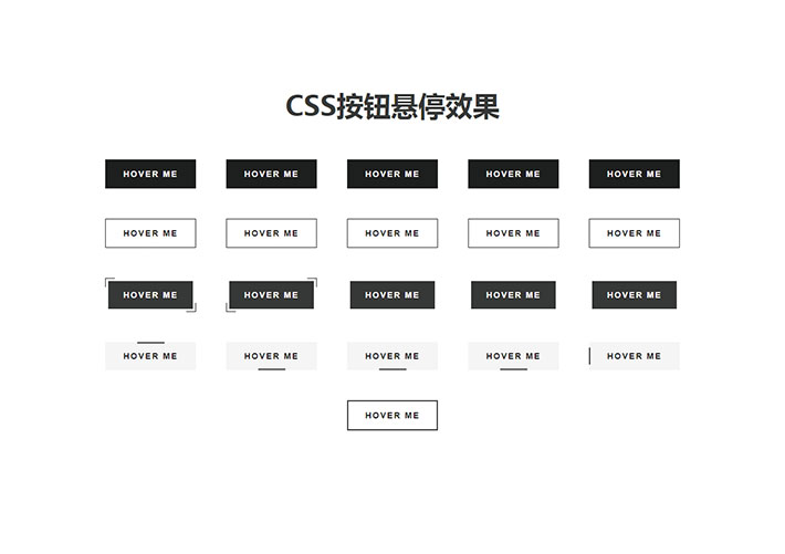 CSS3边框按钮鼠标悬停动画效果代码素材