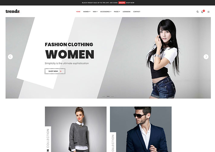 响应式品牌服装服饰在线商城网站bootstrap网站模板