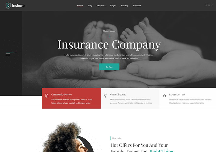 响应式保险行业网站源码金融机构网站模板设计源码